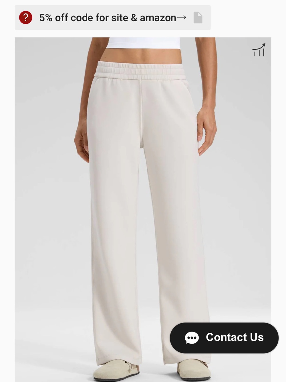CRZ YOGA Wide-Leg Lounge Pants — Cream